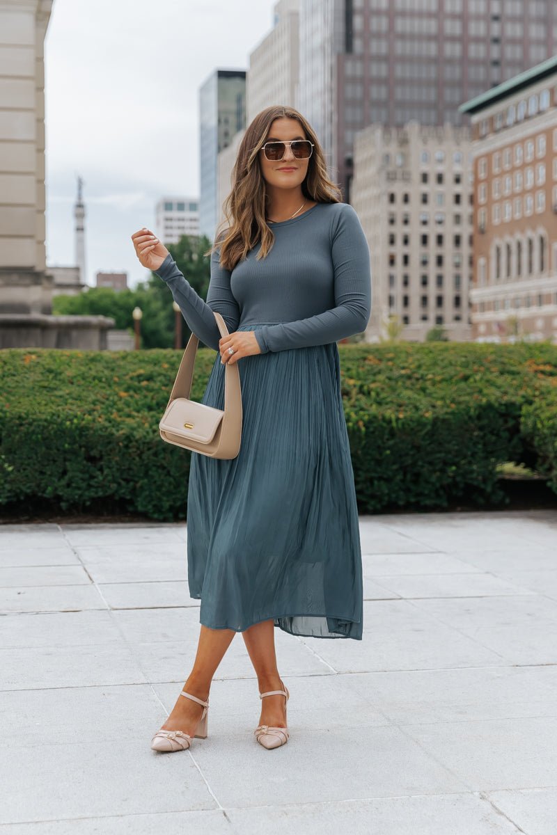 Dark Teal Midi Dress