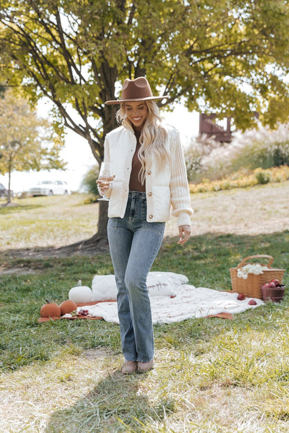 Cream Button Down Hybrid Sweater Jacket - Magnolia Boutique